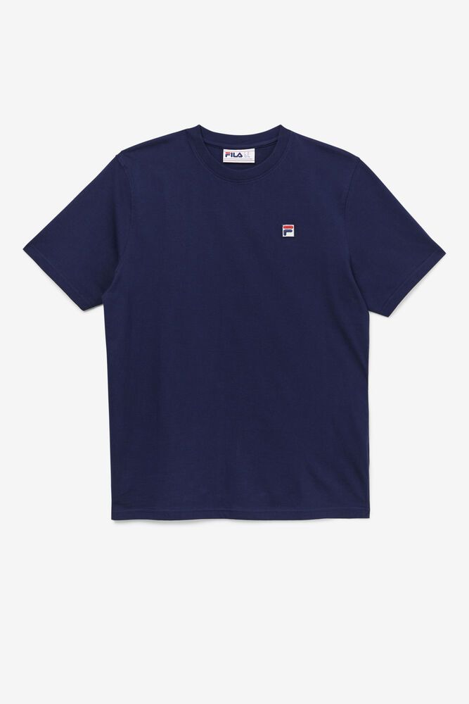 Fila T-Shirt Mens Navy - Quartz - Philippines 8345721-OX